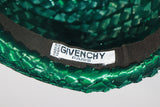 GIVENCHY 1960 Custom, Emerald Green Straw Pillbox Hat