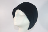 GIVENCHY 1960s Custom Black Wool Jersey Pleated Hat