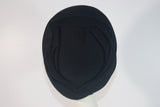 GIVENCHY 1960s Custom Black Wool Jersey Pleated Hat