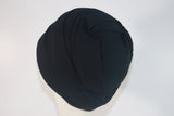 GIVENCHY 1960s Custom Black Wool Jersey Pleated Hat