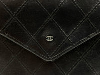 CHANEL Black Leather Quilted Wallet