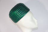 GIVENCHY 1960 Custom, Emerald Green Straw Pillbox Hat
