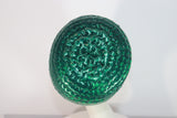 GIVENCHY 1960 Custom, Emerald Green Straw Pillbox Hat
