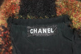 CHANEL HAUTE COUTURE 1960s Black and Multicolored Plaid Boucle Coat