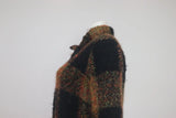 CHANEL HAUTE COUTURE 1960s Black and Multicolored Plaid Boucle Coat