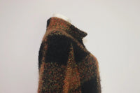 CHANEL HAUTE COUTURE 1960s Black and Multicolored Plaid Boucle Coat