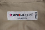 YVES SAINT LAURENT Khaki Cotton Lace-Up Safari Mini Dress