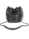Chanel Contemporary Women's Drawstring Bag in Black Leather, Circa 2020
