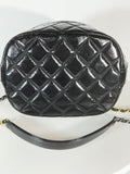 Chanel Contemporary Women's Drawstring Bag in Black Leather, Circa 2020