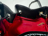 Chanel Contemporary Women's Drawstring Bag in Black Leather, Circa 2020