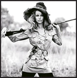 YVES SAINT LAURENT Khaki Cotton Lace-Up Safari Mini Dress