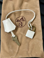 HERMÈS Vintage White/Blanc Kelly 28 Handbag w/ Detachable Strap