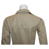YVES SAINT LAURENT Khaki Cotton Lace-Up Safari Mini Dress