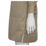 YVES SAINT LAURENT Khaki Cotton Lace-Up Safari Mini Dress