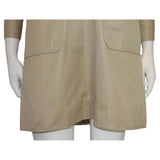 YVES SAINT LAURENT Khaki Cotton Lace-Up Safari Mini Dress