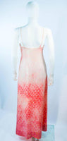 HALSTON 1970s Sequin Peach Patterned Gown Wrap Size 2