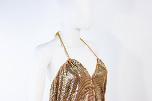 WHITING & DAVIS Gold Mesh Dress or Skirt with Tassel The Paper Bag Princess WHITING & DAVIS Gold Mesh Dress or Skirt with Tassel The Paper Bag Princess