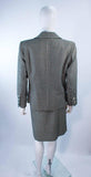 YVES SAINT LAURENT Black and White Houndstooth Skirt Suit Size 8