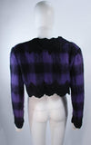 MR. BEENE Purple Plaid Mohair Jacket w/ Lace Accents Size 6-8