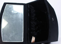 JOSEF Vintage 1950's Black Satin Evening Box Purse with Pave Rhinestone Top