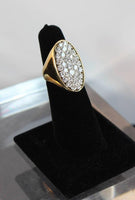 DIAMOND Circa 1970s Italian Ring 18 Karat Yellow Gold Size 6