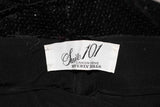 SUITE 101 Vintage Black Stretch High Waist Sequin Pants Size 8-10