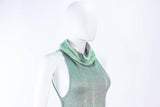 KORBOL 2005 Aqua Iridescent Knit Sheer Maxi Dress Size 4