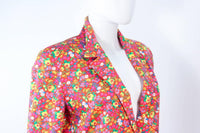 GIANNI VERSACE Vintage Floral Print Blazer, Buttons Size 8-10