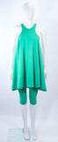 NORMA KAMALI Mint Green Stretch Knit Dress & Crop Pants Size M