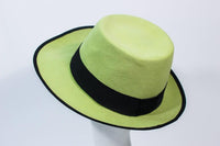 YVES SAINT LAURENT Rive Gauche Runway Abstract Green Top Hat