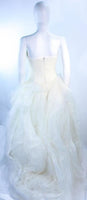 VERA WANG White Tulle & Lace Wedding Gown Size 4