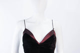 DICE KAYEK France Vintage Brown Velvet Gown with Satin Trim Size 8