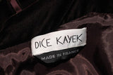 DICE KAYEK France Vintage Brown Velvet Gown with Satin Trim Size 8