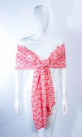 MISSONI Orange and Pink Knit Dress with Wrap Set Size 40