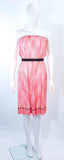 MISSONI White Orange and Pink Knit Strapless Dress Size 4-6