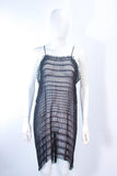 MISSONI Black Metallic Knit Stretch Set with Nude Jersey Dress Size 44