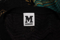 MISSONI Navy and Mustard Zig Zag Knit Dress Size 40