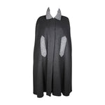 VINTAGE Grey Wool Cape with Pearl and Rhinestone Accents