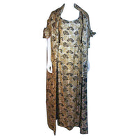 HAUTE COUTURE INTERNATIONAL 1960s Gold Beaded Gown Size 6