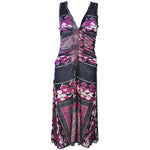 JEAN PAUL GAULTIER Pink and Black Geometric Pattern Dress Size M