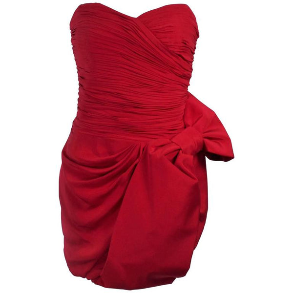 marchesa notte dress red Floral Print Long Dress