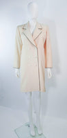 YVES SAINT LAURENT 1980s Ivory Wool Tuxedo Dress Size 38-40