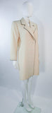 YVES SAINT LAURENT 1980s Ivory Wool Tuxedo Dress Size 38-40