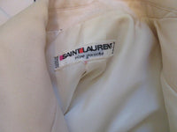 YVES SAINT LAURENT 1980s Ivory Wool Tuxedo Dress Size 38-40