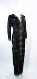 VINTAGE Circa 1960s Black & Gold Sequin Dress Size Medium