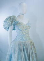 NOLAN MILLER Blue Gown, One Shoulder Size 2-4