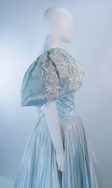 nolan miller blue beaded dress Nolan Miller's royal blue gown for Eva Gabor