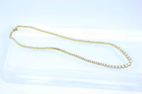 DIAMOND Round Cut Line Necklace 18 Karat Yellow Gold