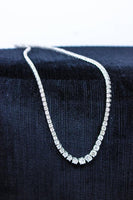 DIAMOND 18 Karat White Gold Riviere Necklace