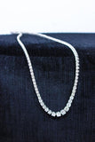 DIAMOND 18 Karat White Gold Riviere Necklace